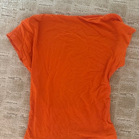 Tops - Women’s Open Back Orange Short-Sleeve Top